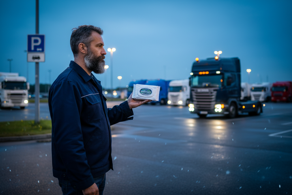 DriverWipe sofőr parkolóban